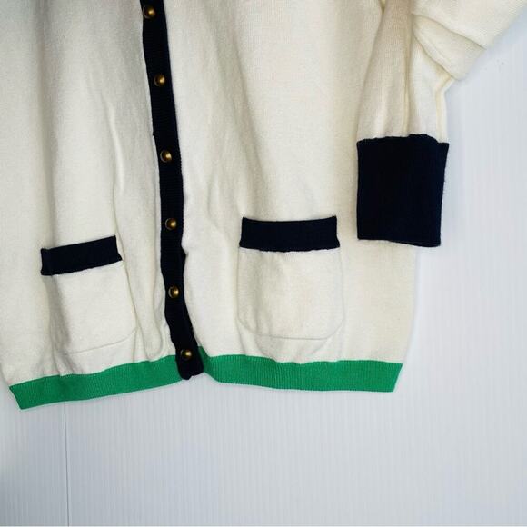 The Webster for Target dressy ivory and green cardigan size medium - Picture 9 of 9
